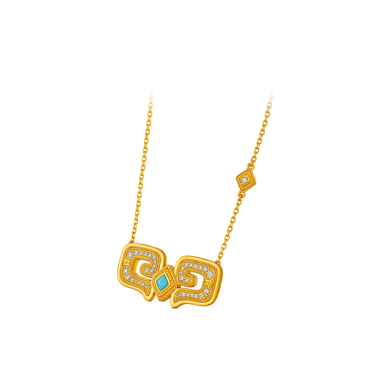 999 Gold Diamond necklace