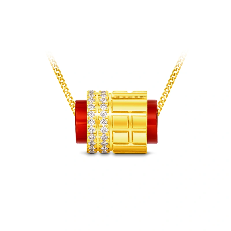 999 Gold Diamond necklace