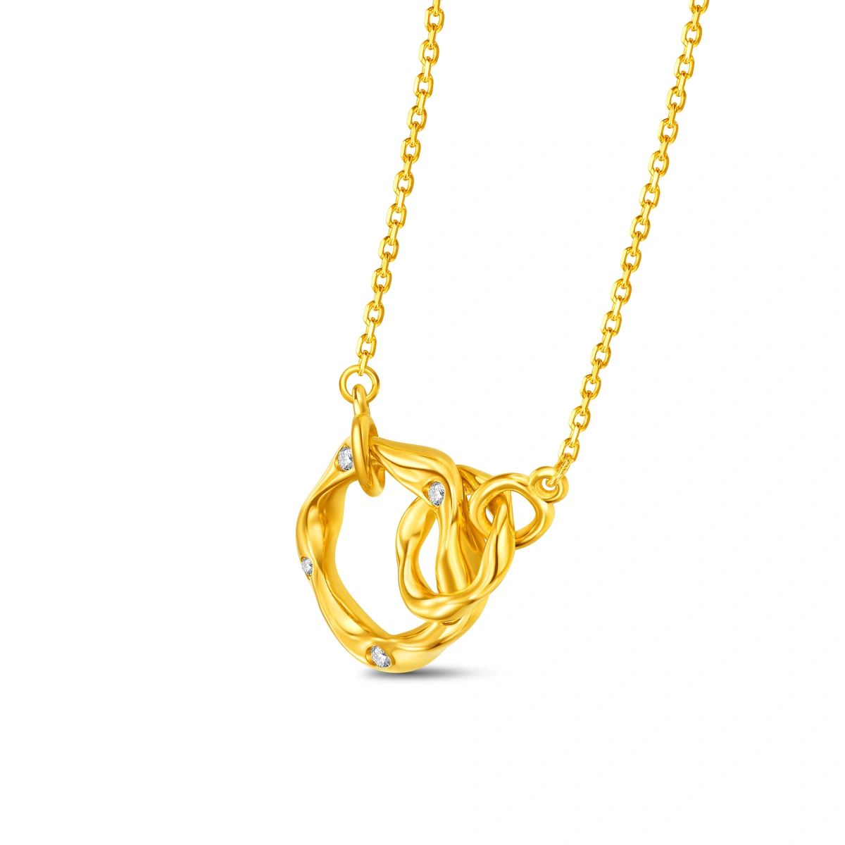 999 Gold Diamond necklace