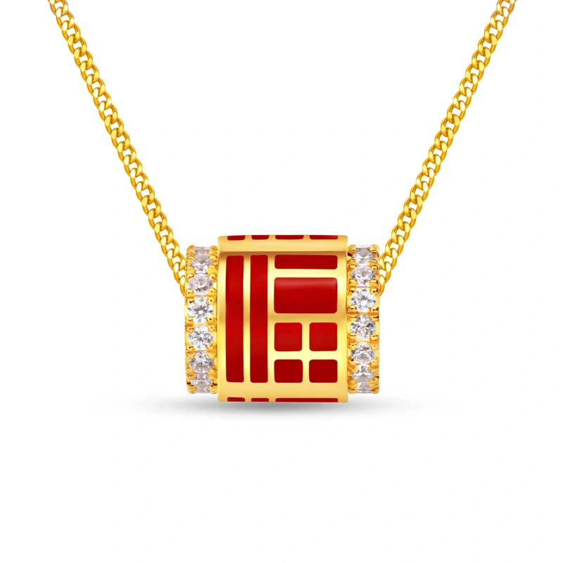 999 Gold Diamond necklace