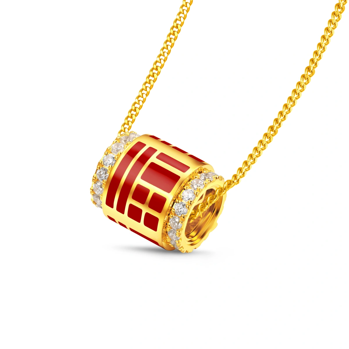 999 Gold Diamond necklace