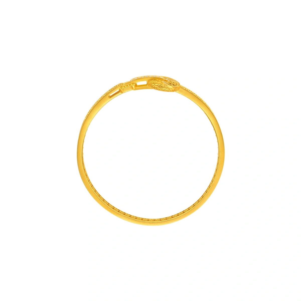 Gourd 999 Gold Diamond bangle