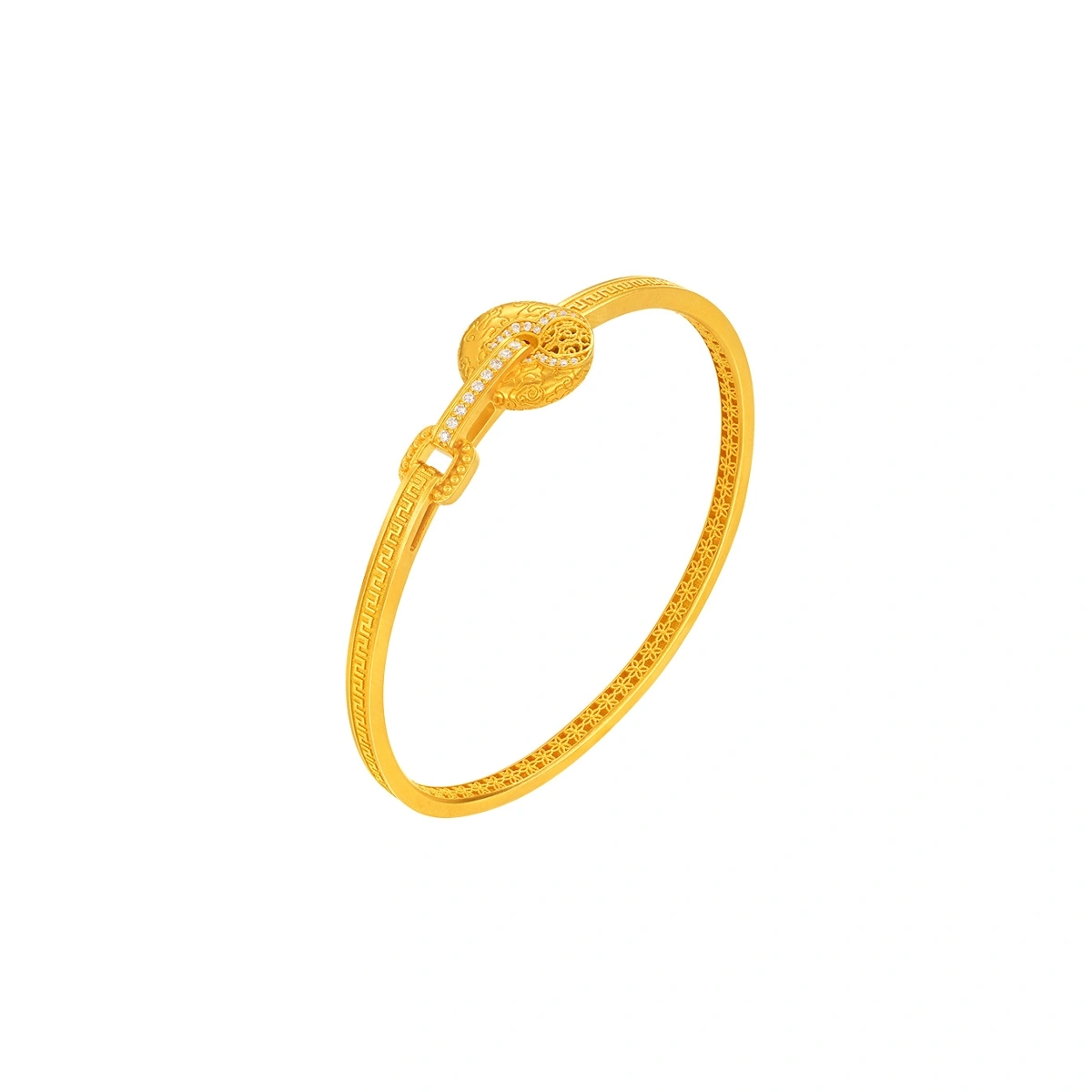 Gourd 999 Gold Diamond bangle