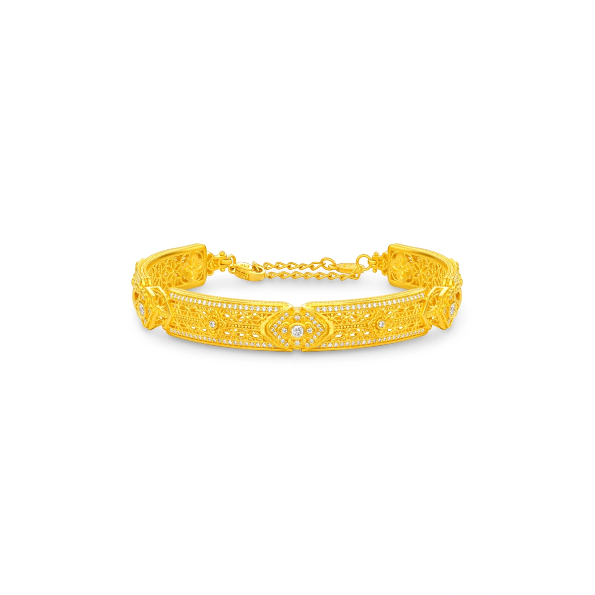 999 Gold Diamond bangle