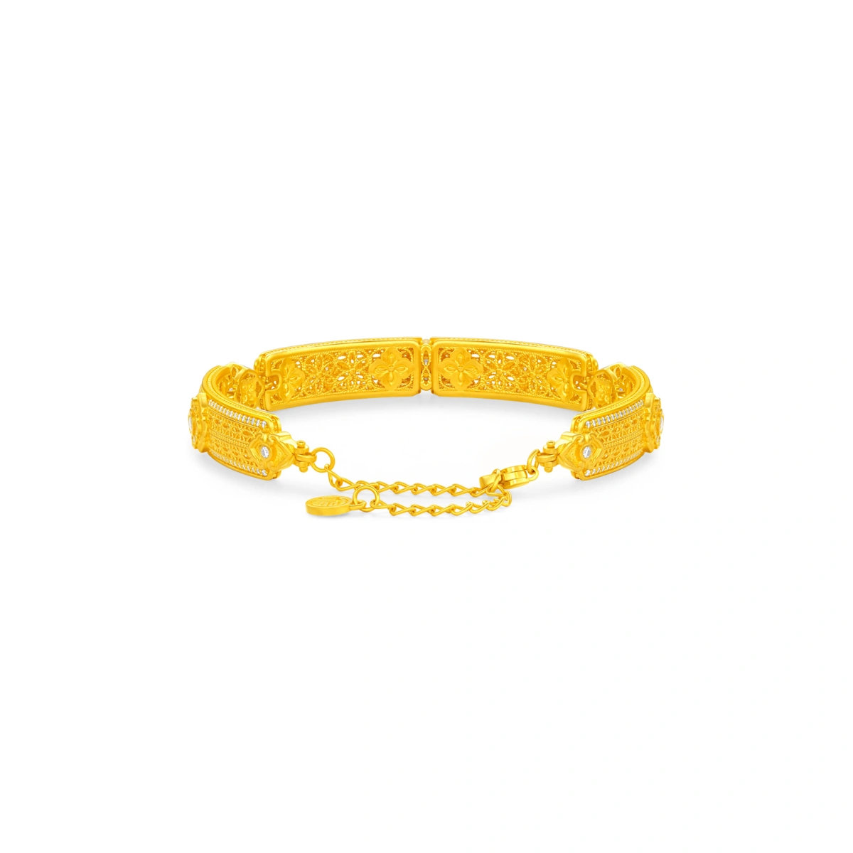 999 Gold Diamond bangle