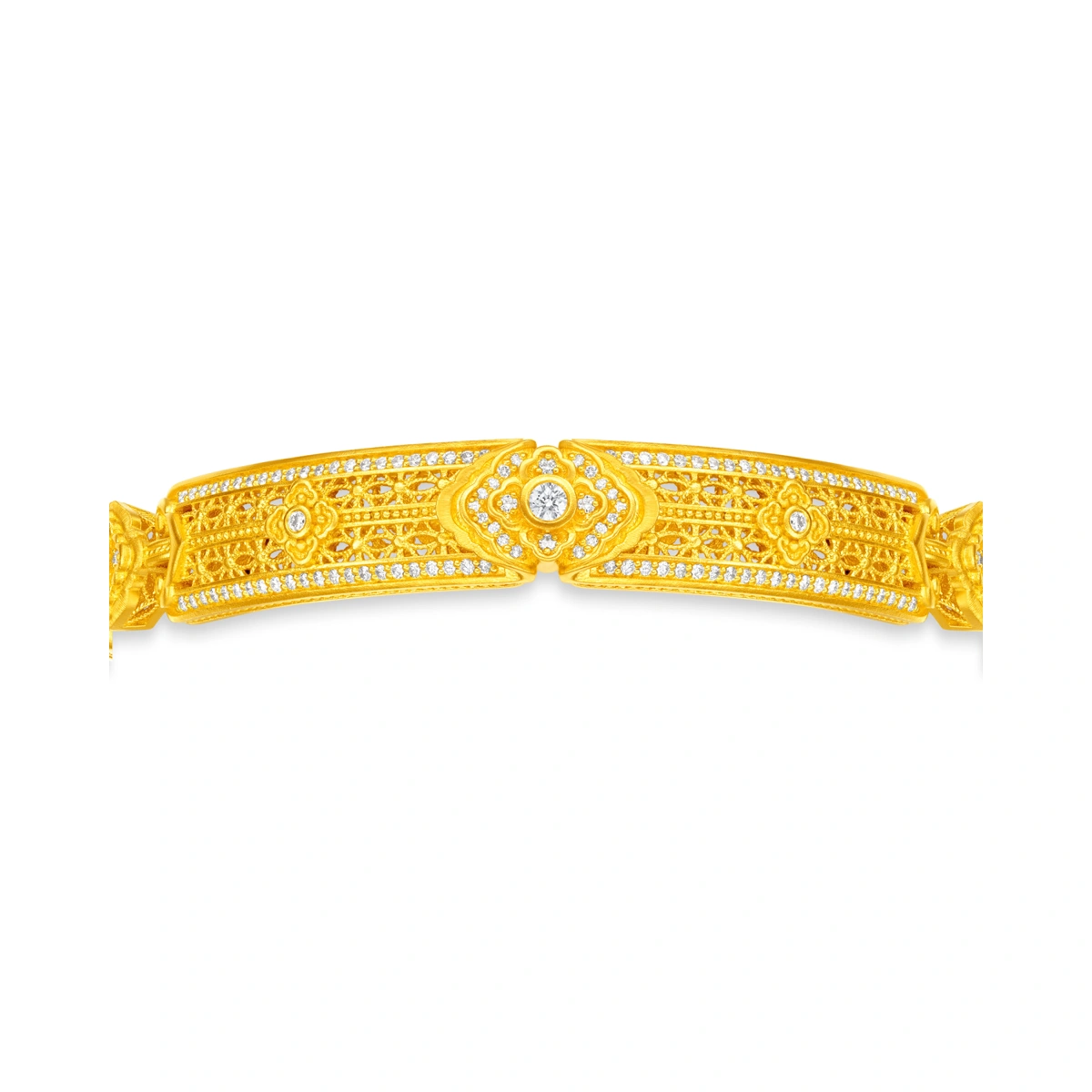 999 Gold Diamond bangle
