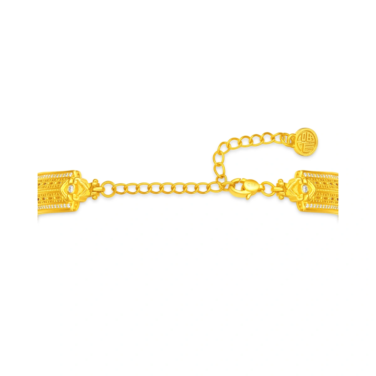 999 Gold Diamond bangle