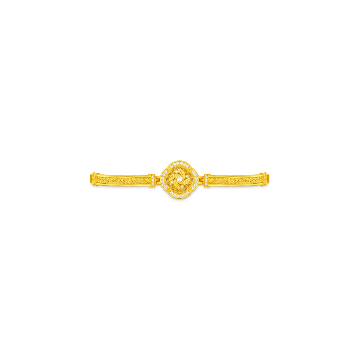 999足金鑲天然鑽石手鐲