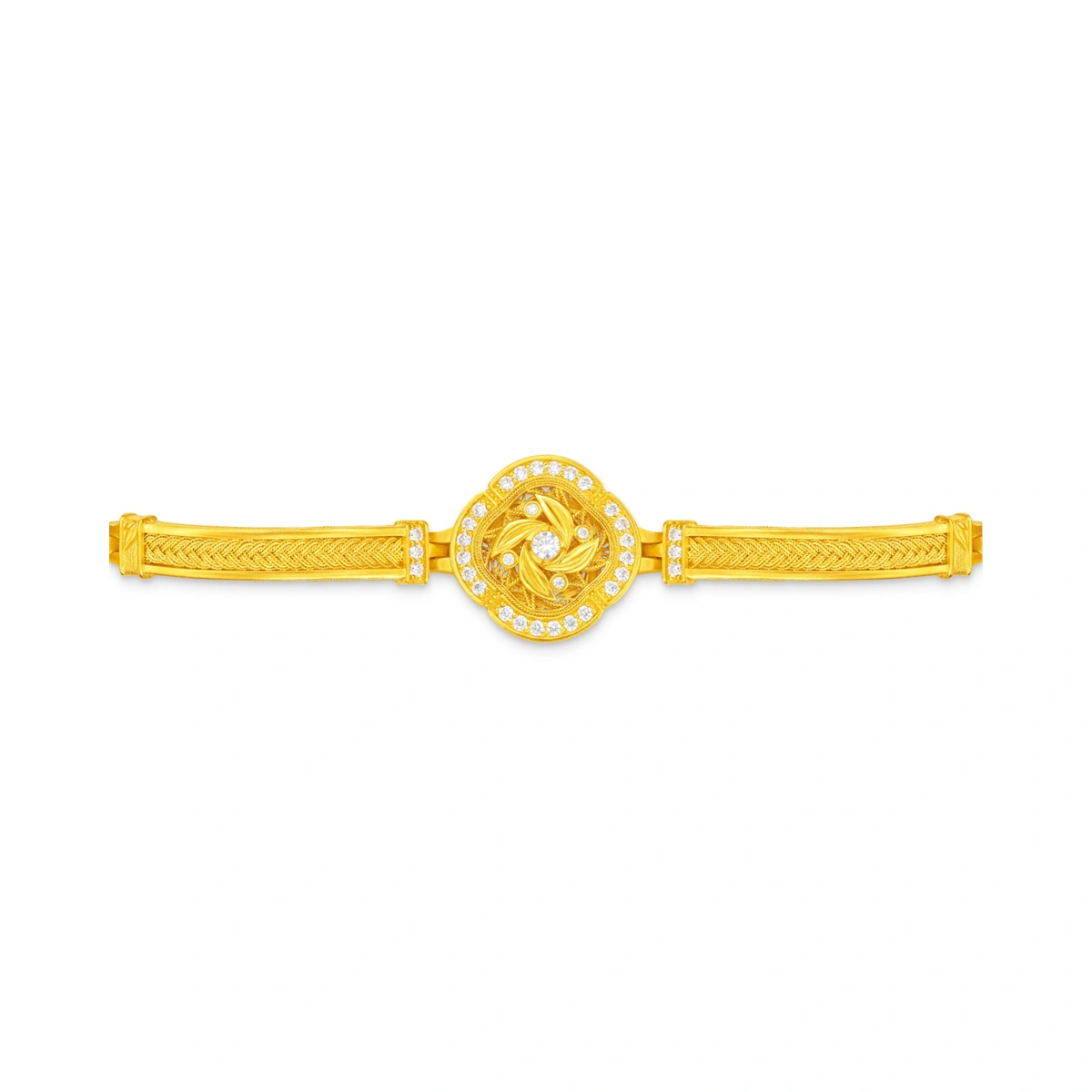 999 Gold Diamond bangle