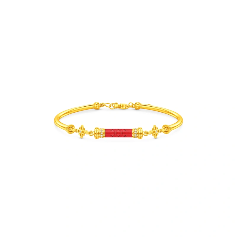 999 Gold Diamond bangle