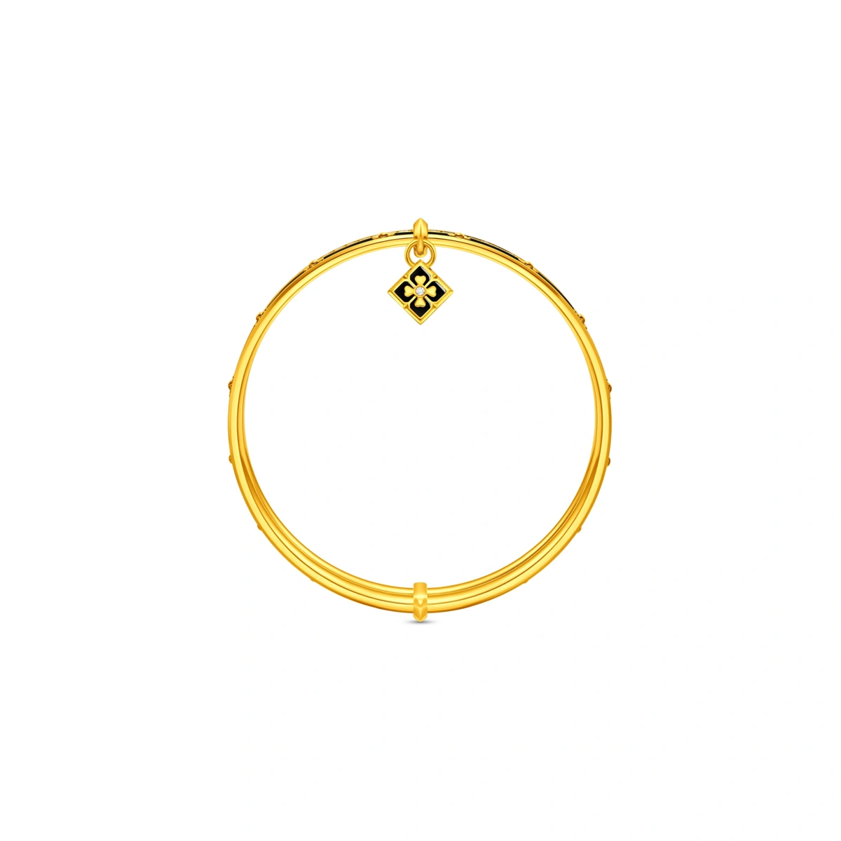 999足金鑲天然鑽石手鐲