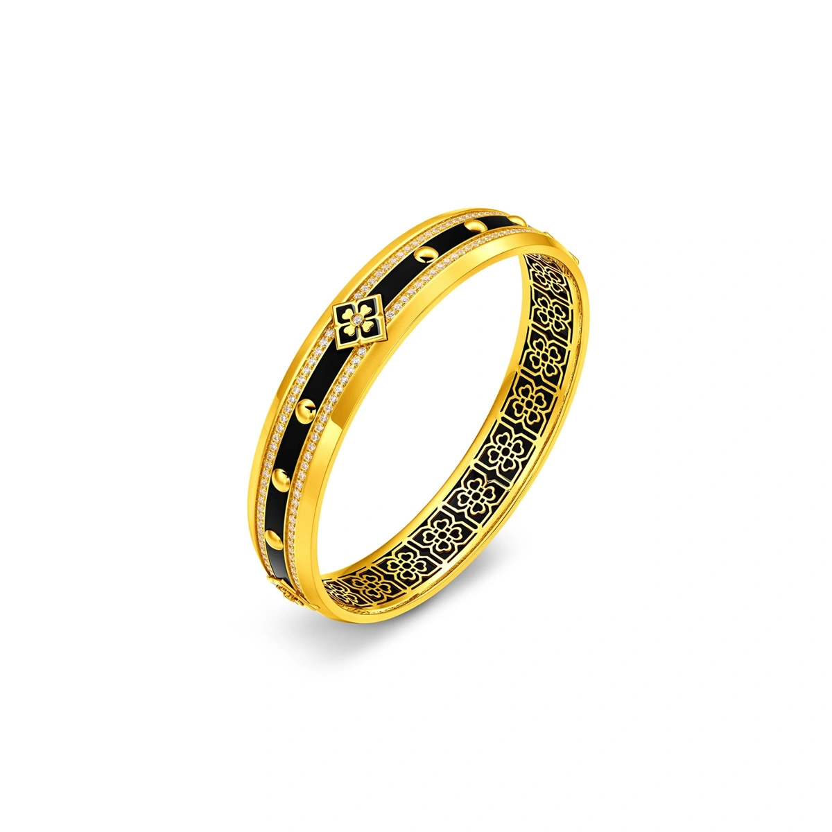 999 Gold Diamond bangle