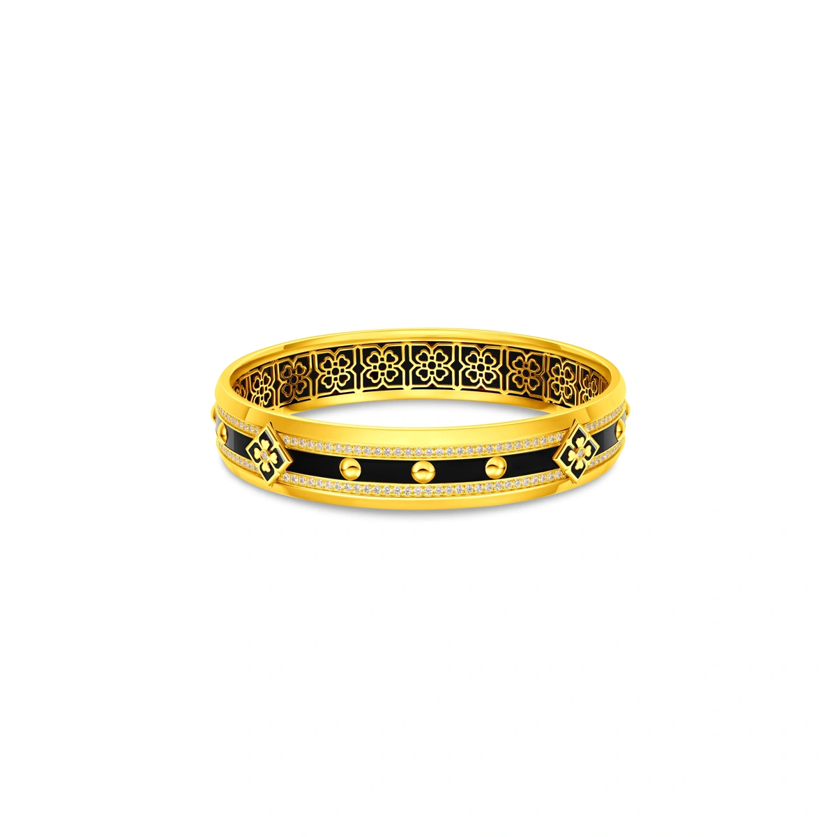 999 Gold Diamond bangle