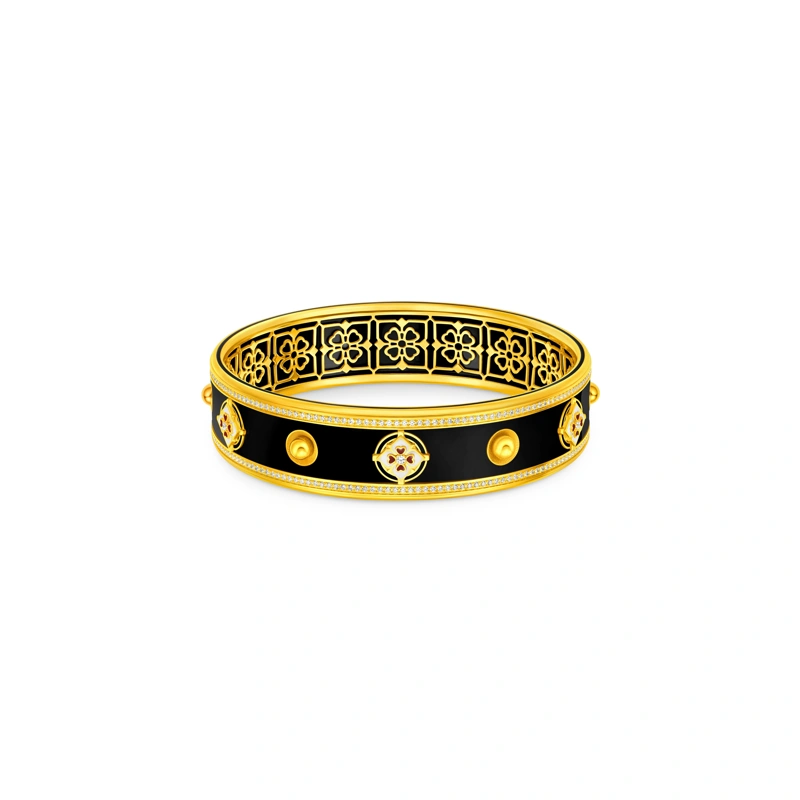 999 Gold Diamond bangle