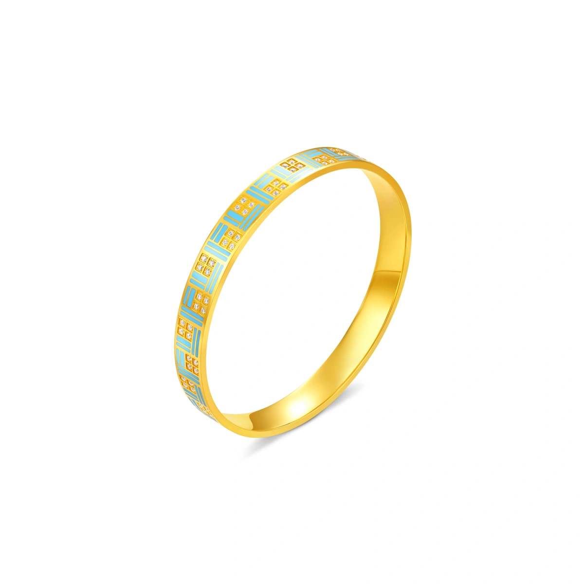 999 Gold Diamond bangle