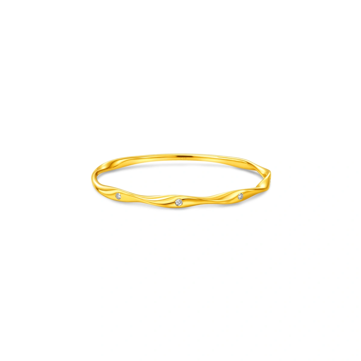 999 Gold Diamond bangle