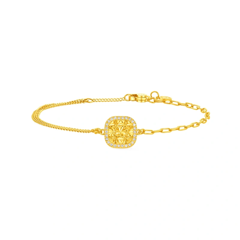 999 Gold Diamond bracelet