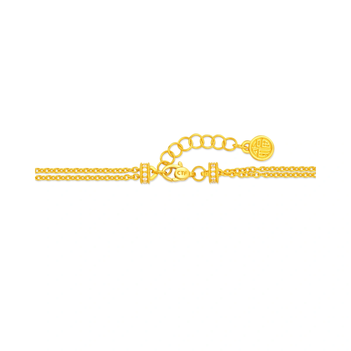 999足金鑲天然鑽石手鏈