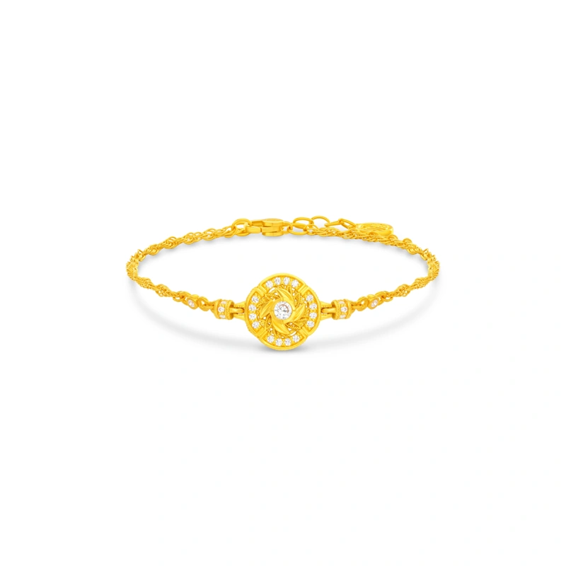 999 Gold Diamond bracelet