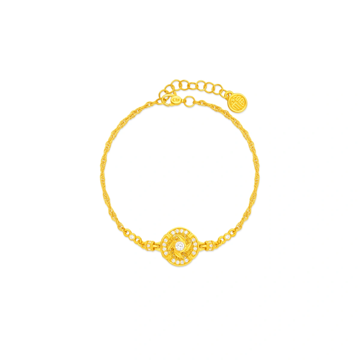 999 Gold Diamond bracelet