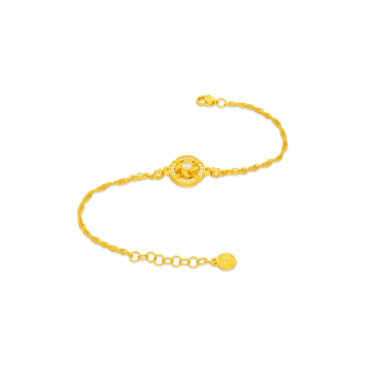 999 Gold Diamond bracelet
