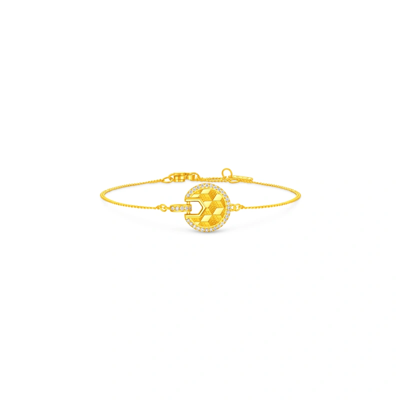 999 Gold Diamond bracelet