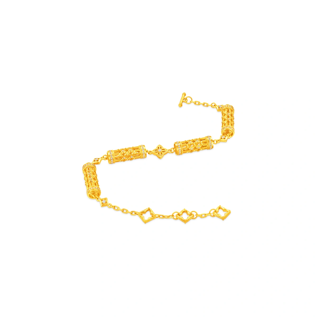 999足金鑲天然鑽石手鏈