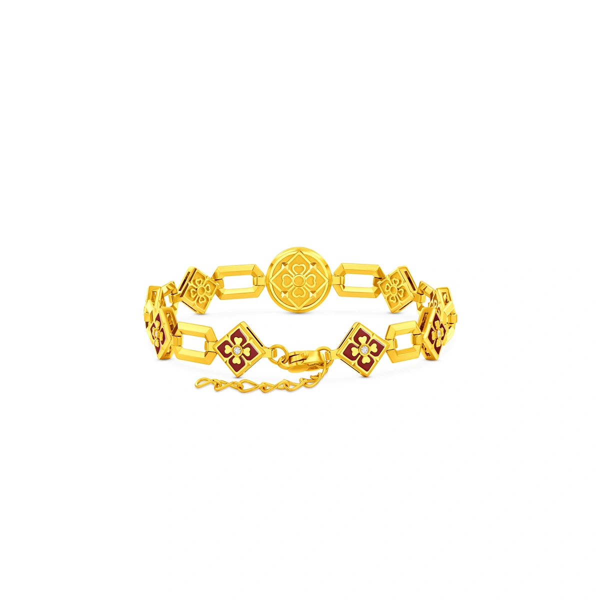 999足金鑲天然鑽石手鏈