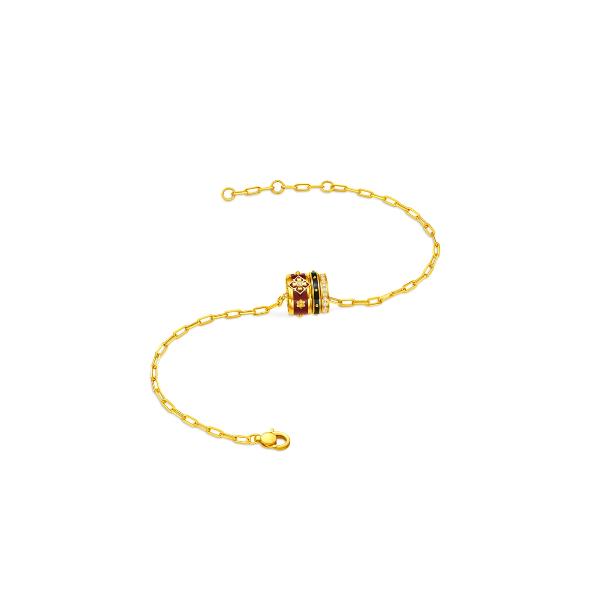 999足金鑲天然鑽石手鏈