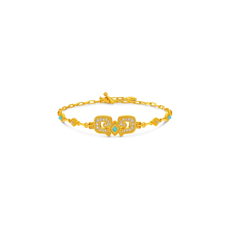 999 Gold Diamond bracelet