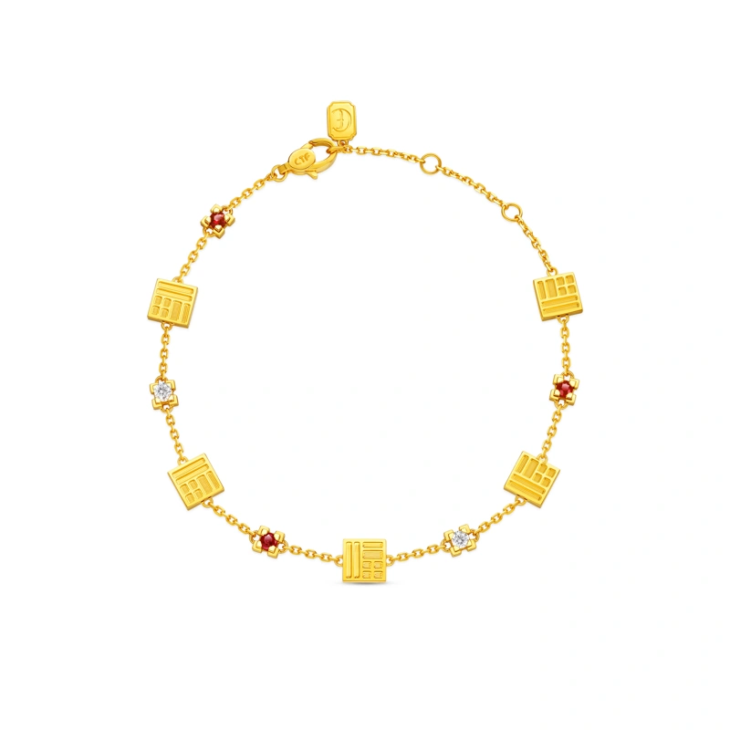 999 Gold Diamond bracelet