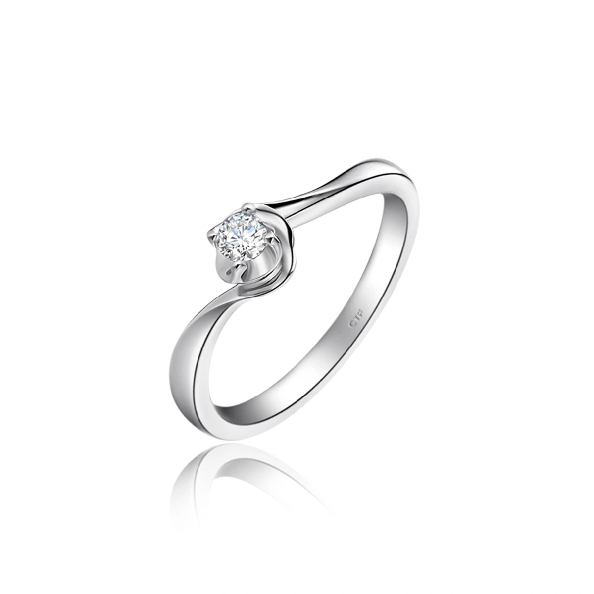 18K/750 White Gold diamond ring