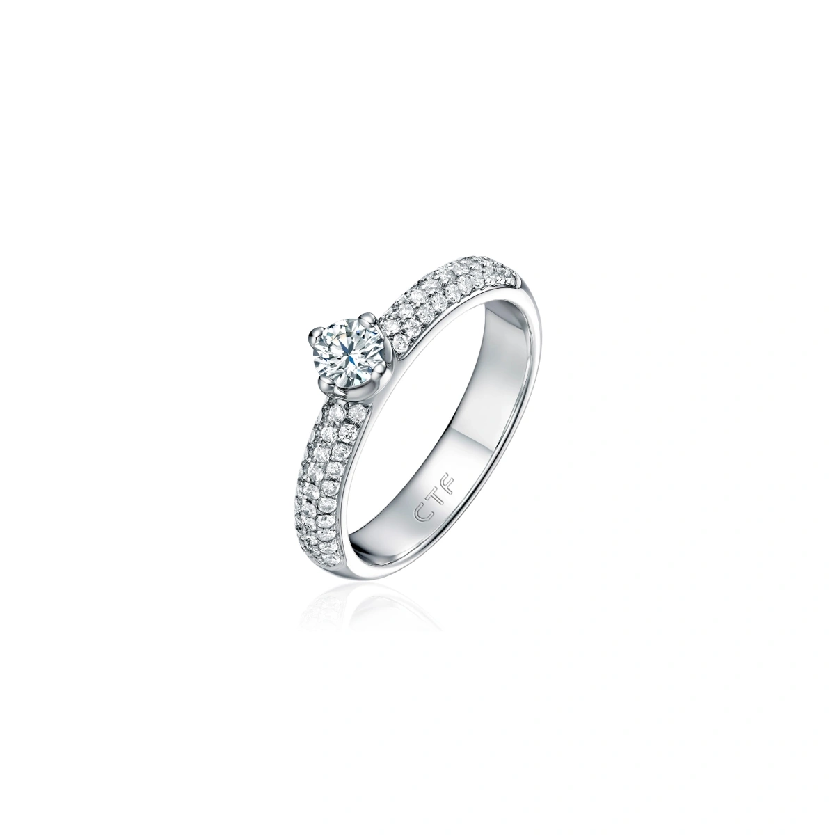 18K/750 White Gold diamond ring