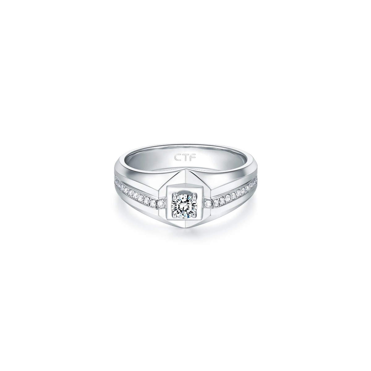 18K/750 White Gold diamond ring