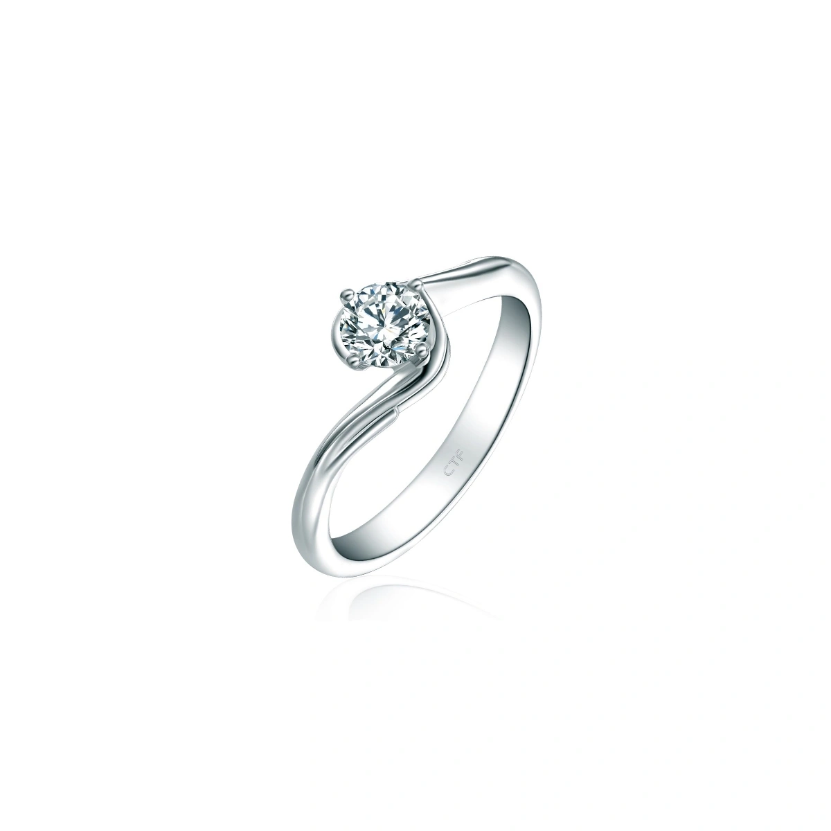 18K/750 White Gold diamond ring