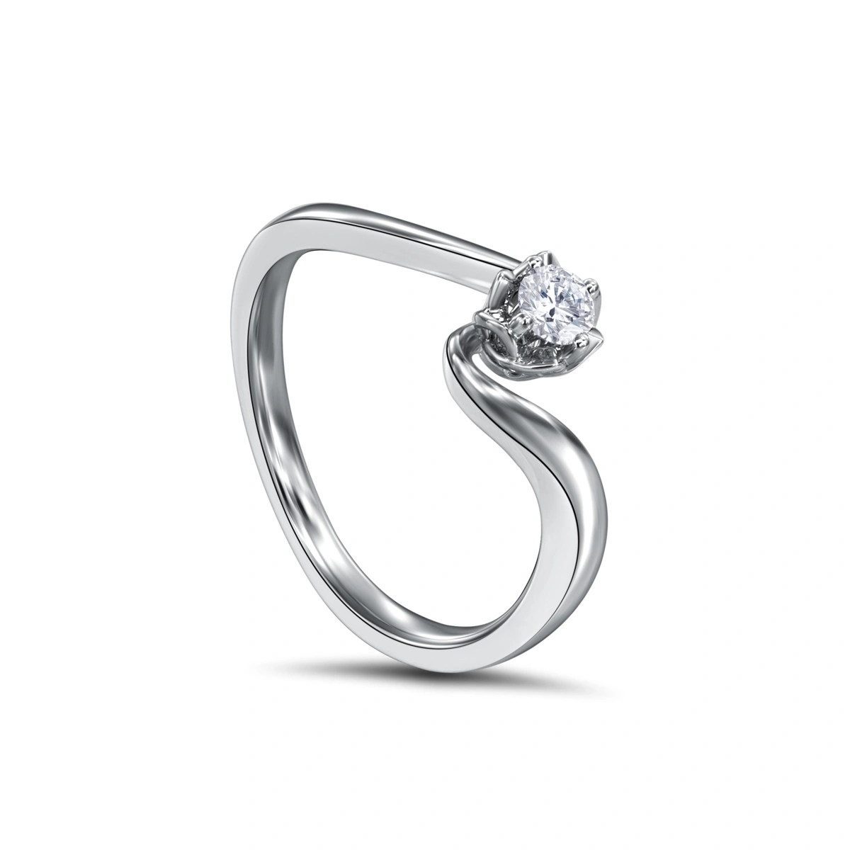 18K/750 White Gold diamond ring