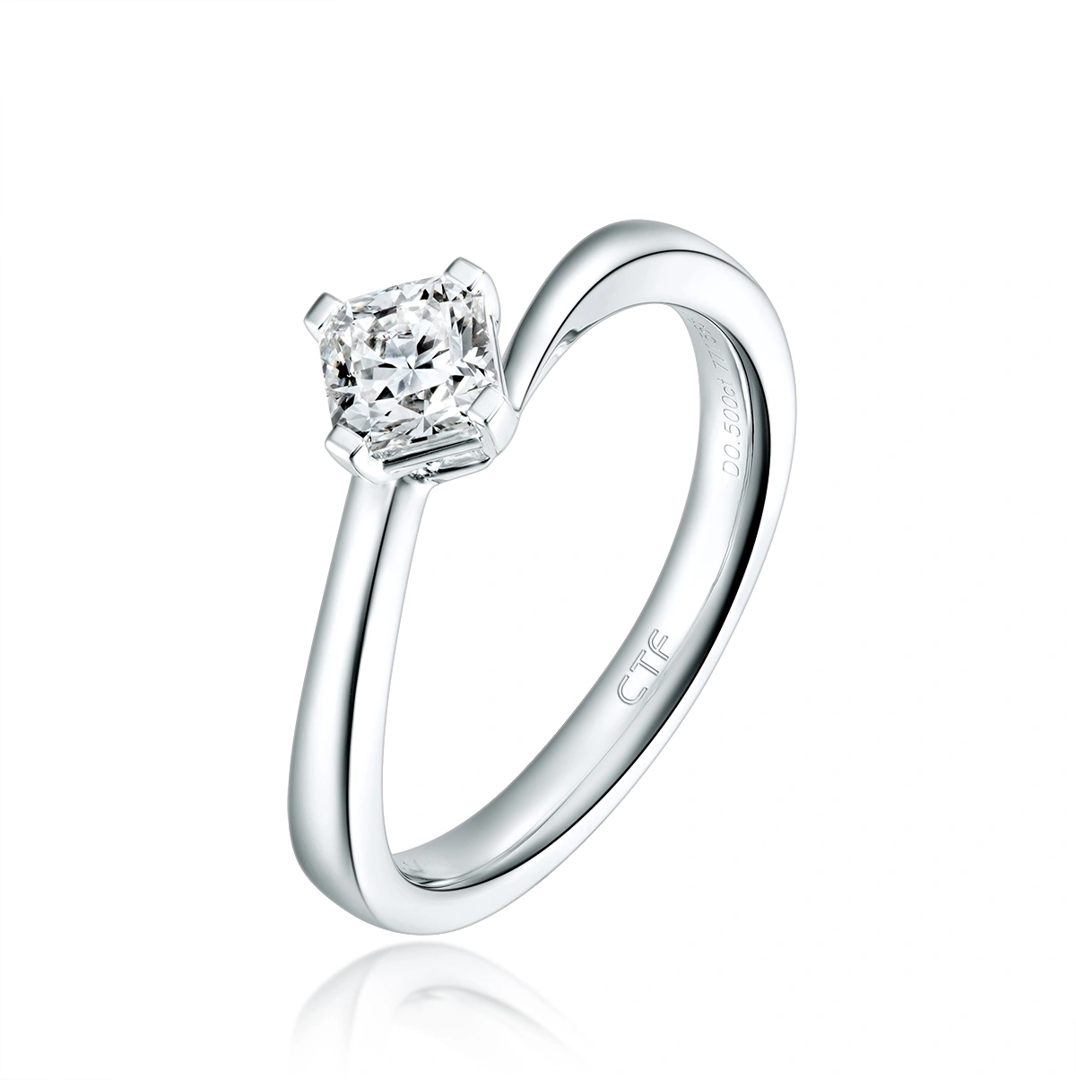 Pt950 Platinum diamond ring