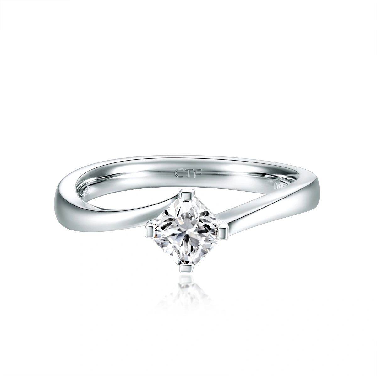 Pt950 Platinum diamond ring