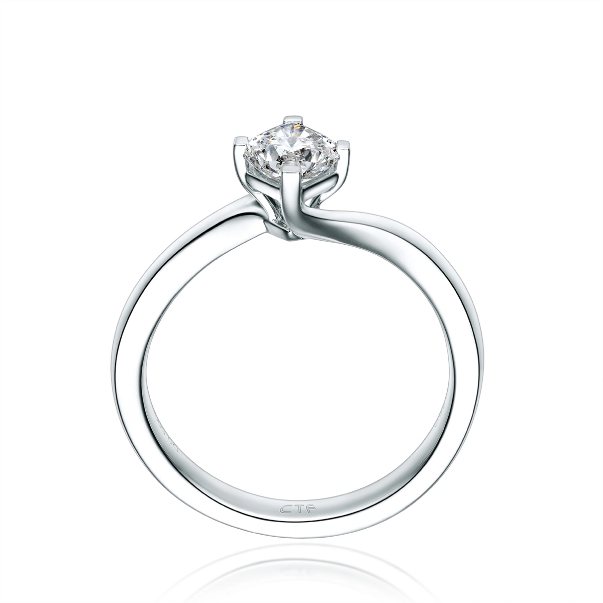 Pt950 Platinum diamond ring