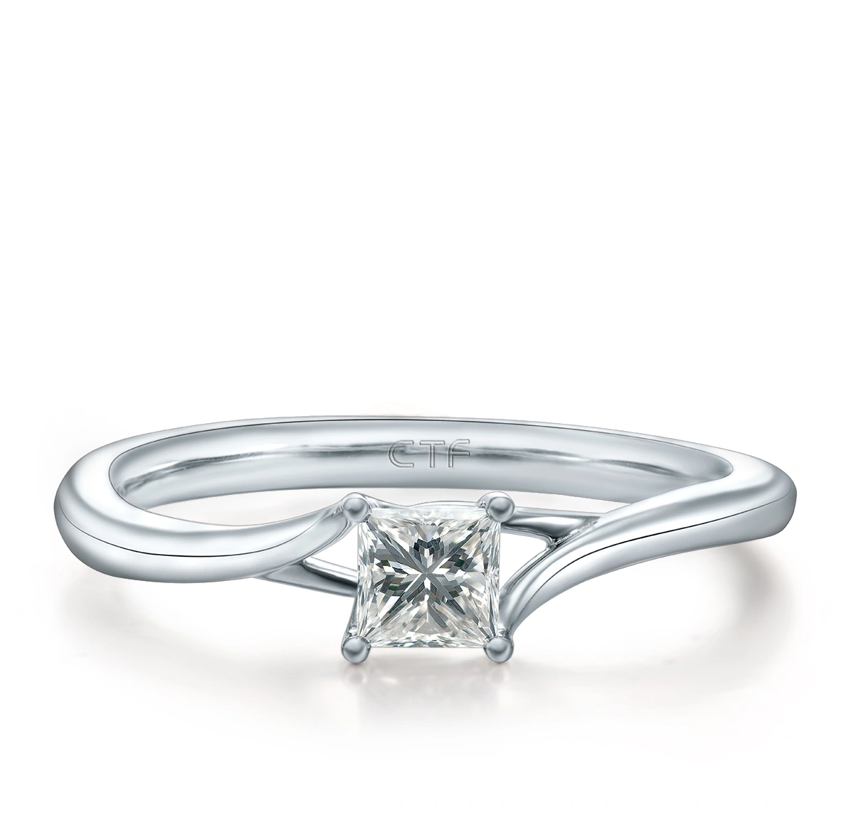 18K/750 White Gold diamond ring