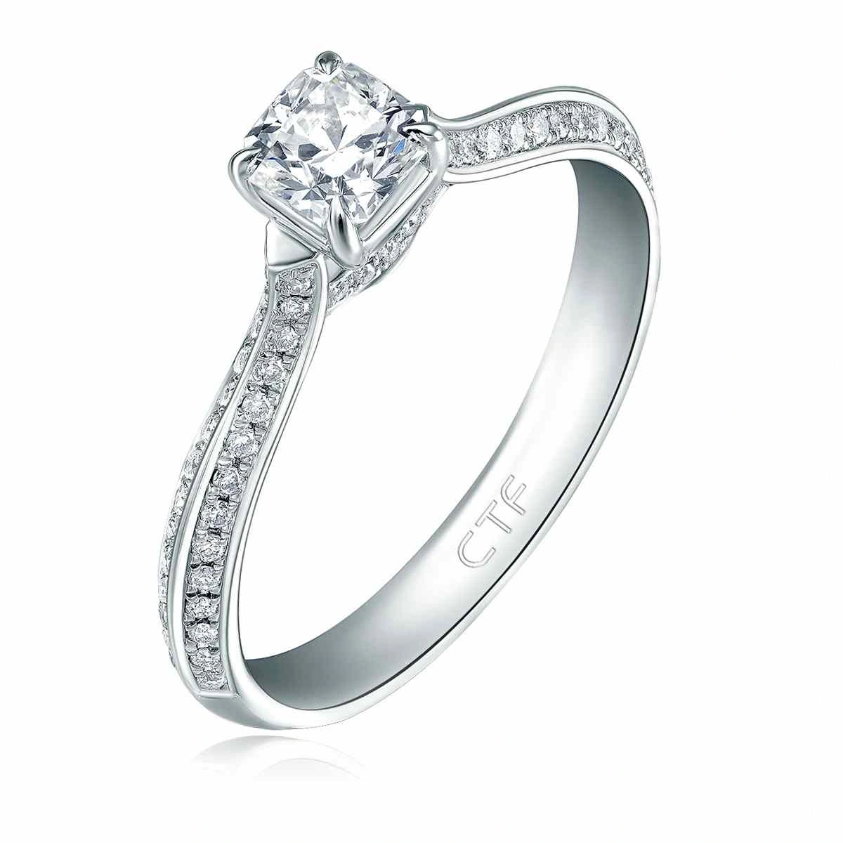 Pt950 Platinum diamond ring