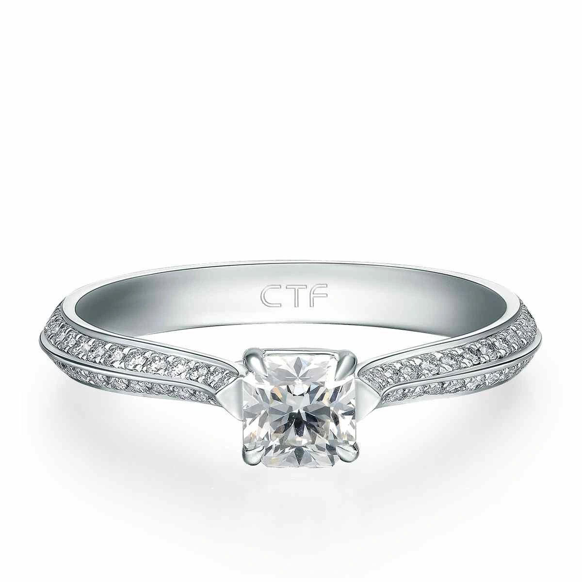 Pt950 Platinum diamond ring