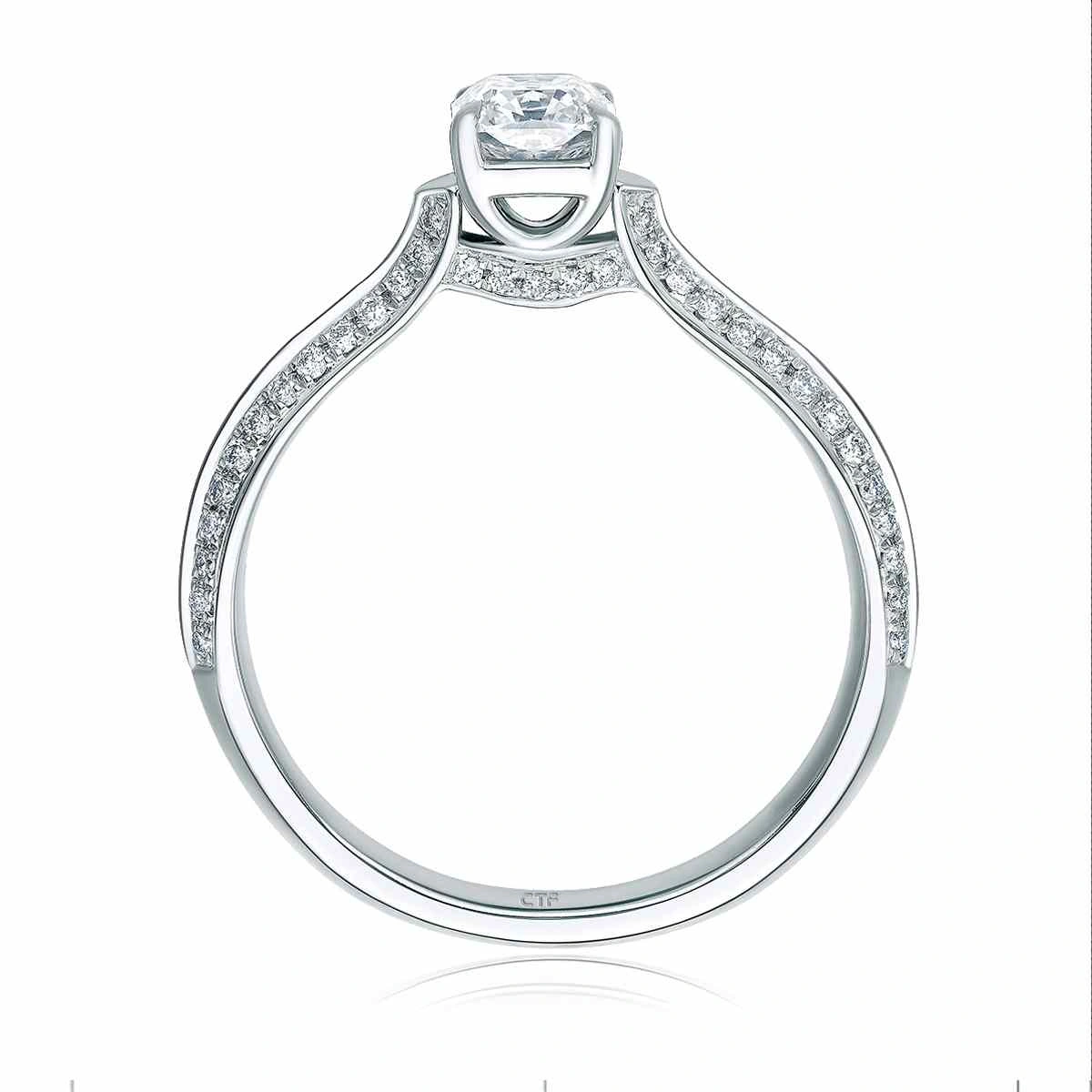 Pt950 Platinum diamond ring