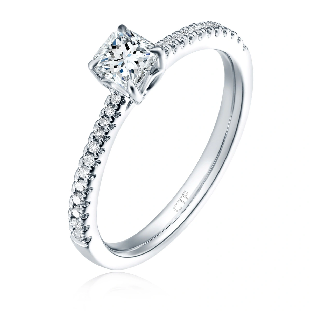Pt950 Platinum diamond ring