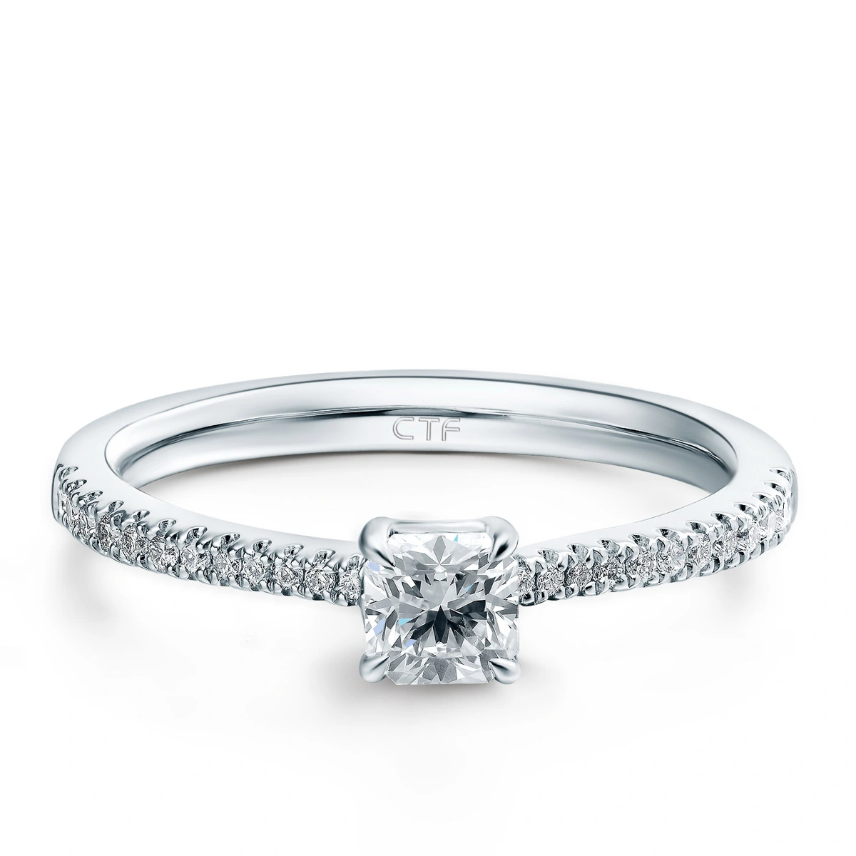 Pt950 Platinum diamond ring