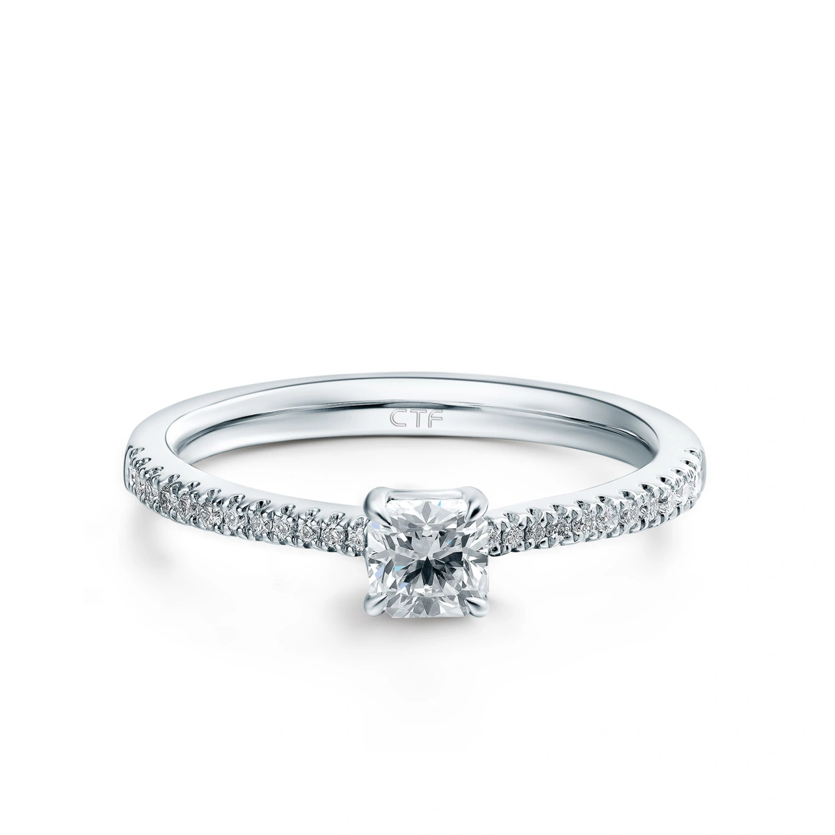 Pt950 Platinum diamond ring