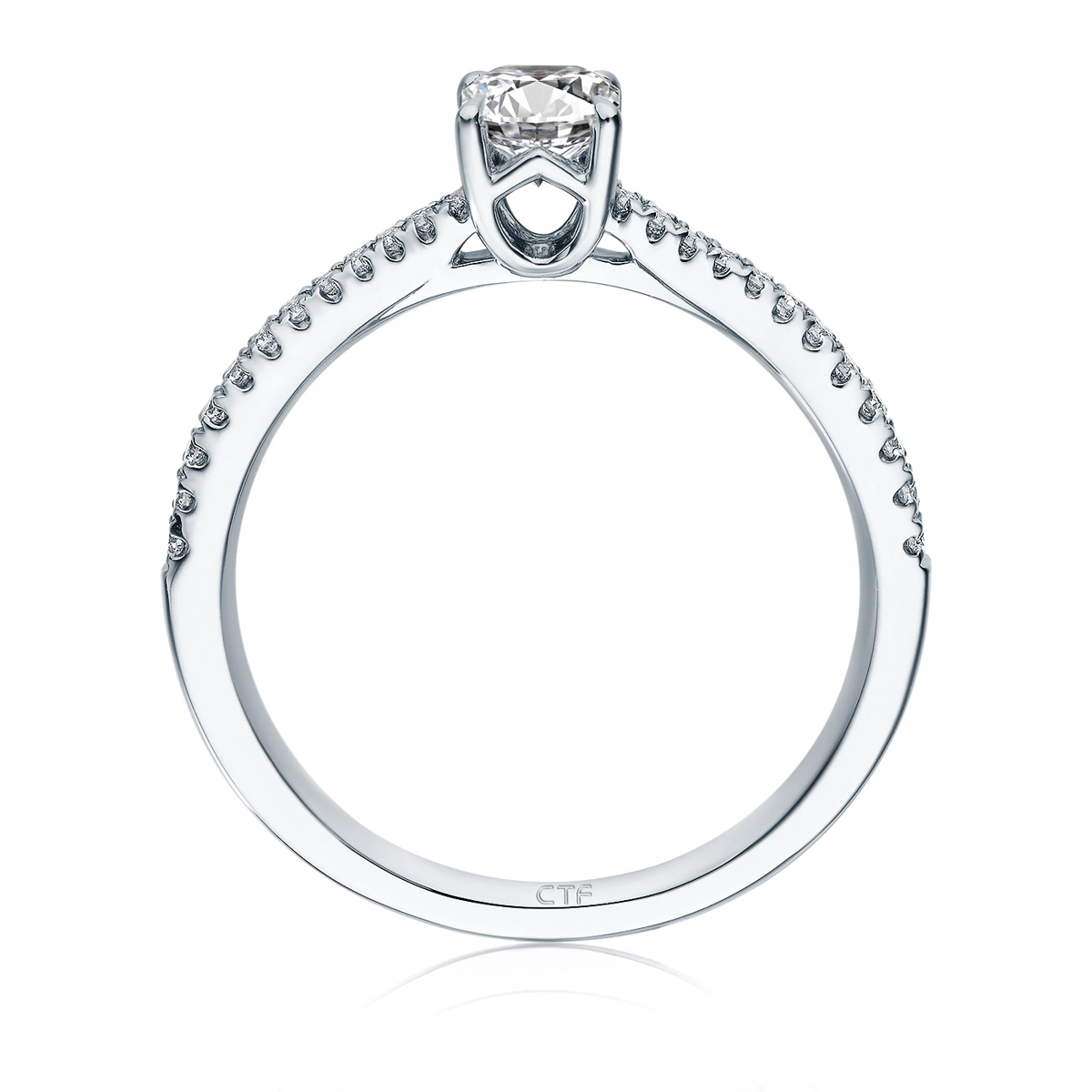 Pt950 Platinum diamond ring