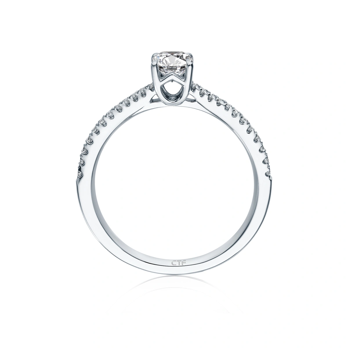 Pt950 Platinum diamond ring