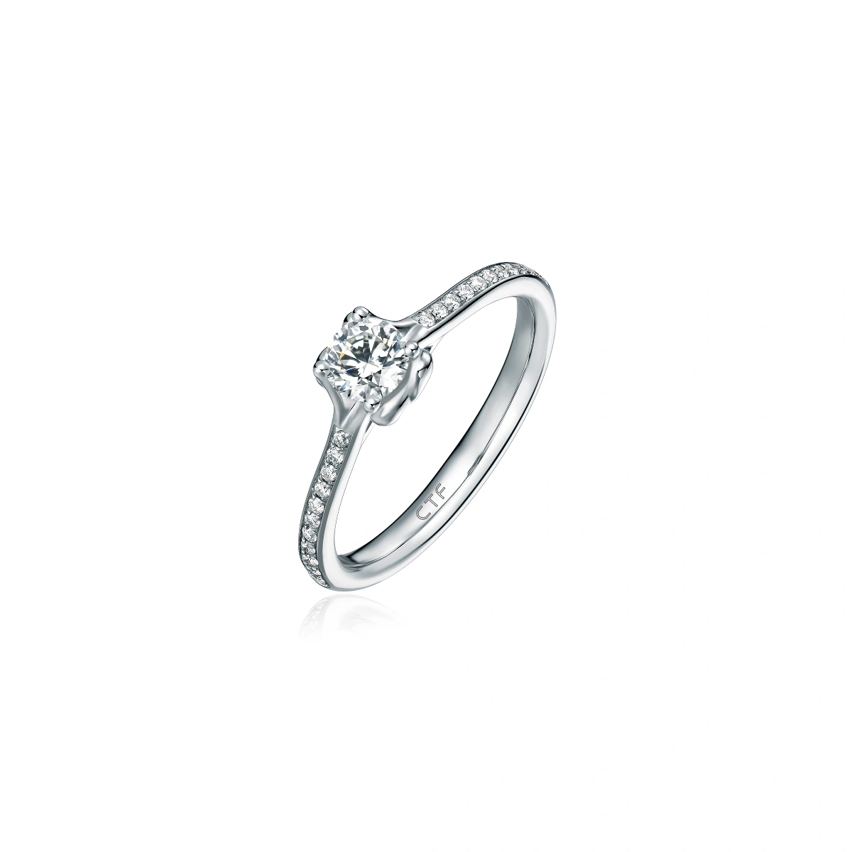 18K/750 White Gold diamond ring