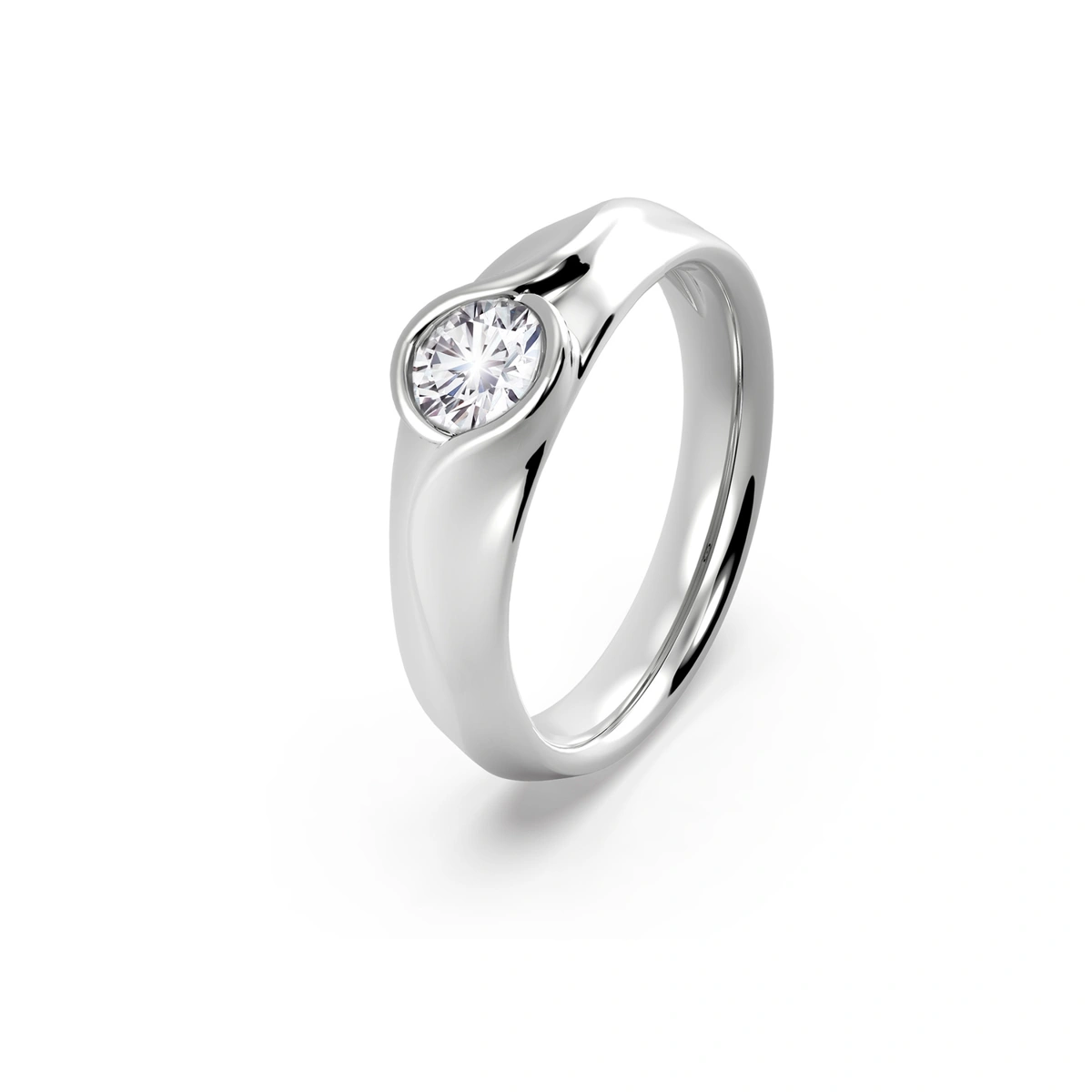 18K/750 White Gold diamond ring
